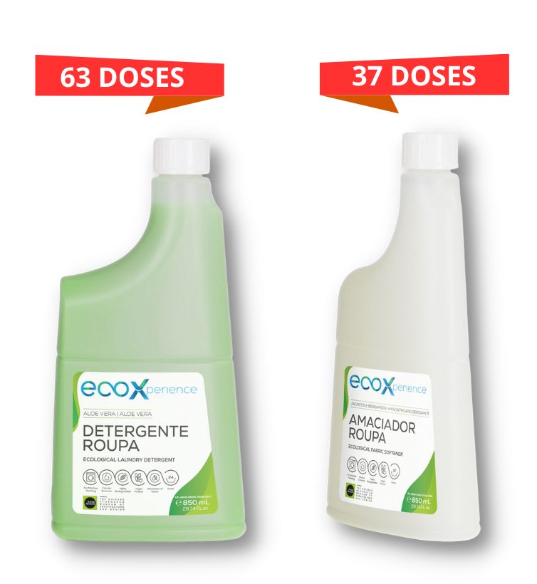 Pack Detergent and Softener Flowers Ecological Clothing 0.85l
