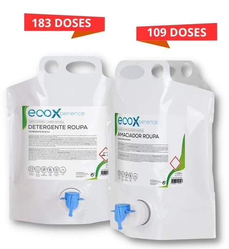[2022.94] Pack Detergent and Softener Ecological Flowers Clothes 2.5L